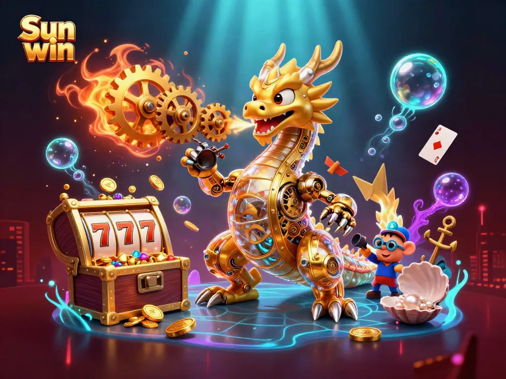 Spin the reels for big wins at Sun win, featuring golden dragon and slot machine excitement.