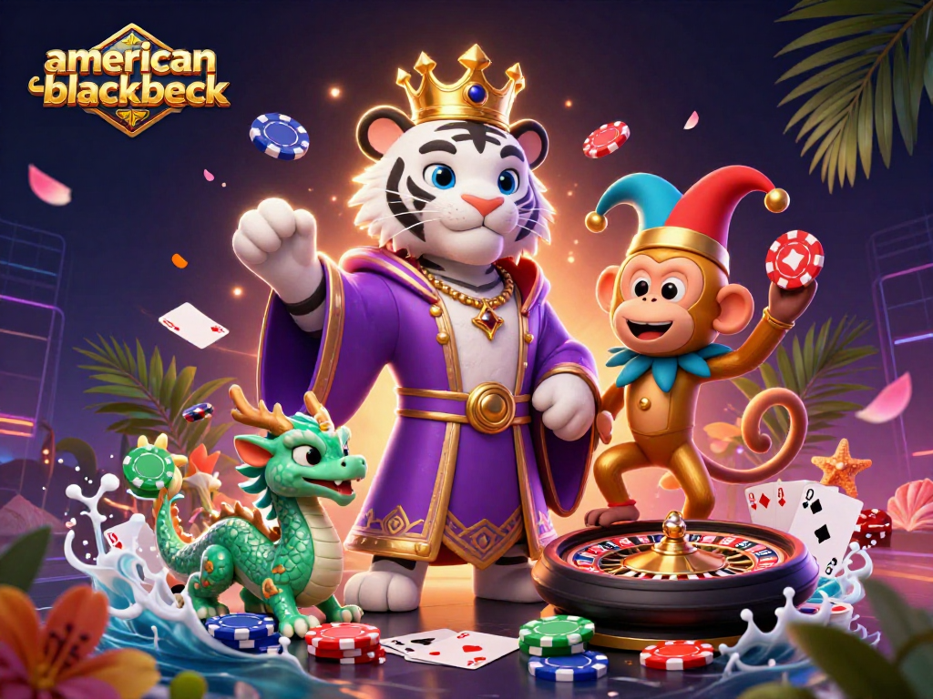 Experience the excitement of american-blackjack with lively characters and dynamic casino elements.