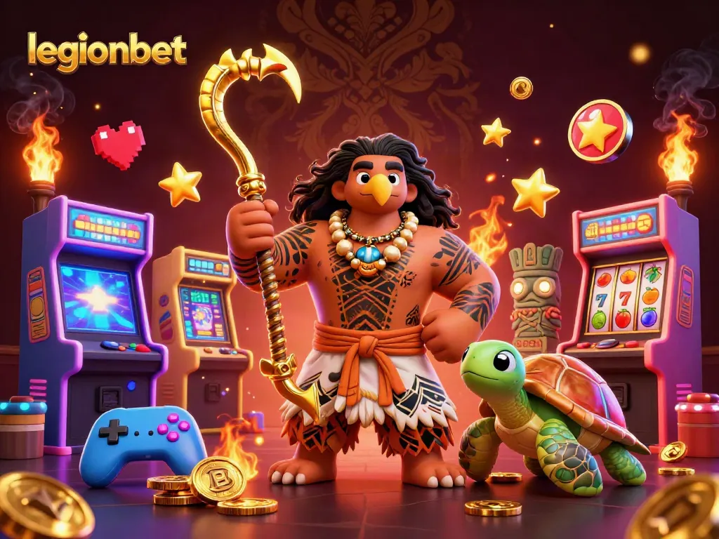 Engage in thrilling gameplay at legionbet with a vibrant 3D casino illustration showcasing exciting characters and gaming elements.