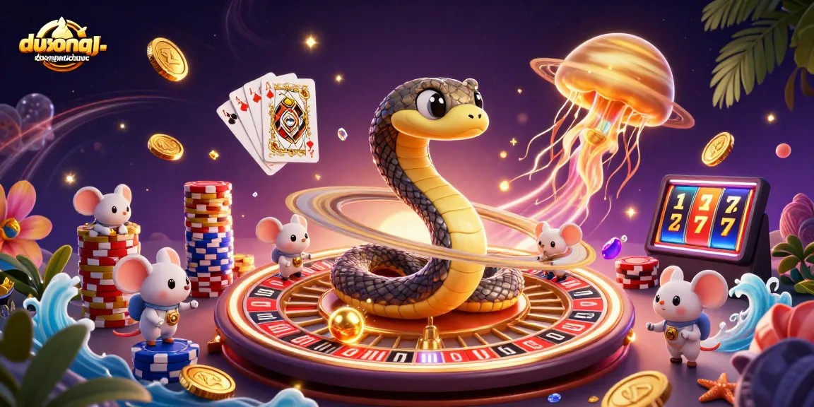 Experience the thrill of duongmatchuoc with astronaut mice placing bets on a celestial roulette wheel.