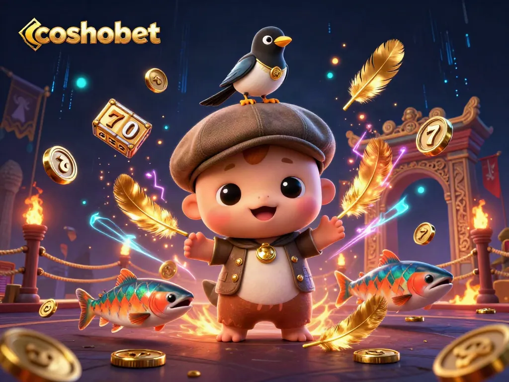 Experience the thrill of cosmobet with playful creatures and vibrant casino elements.