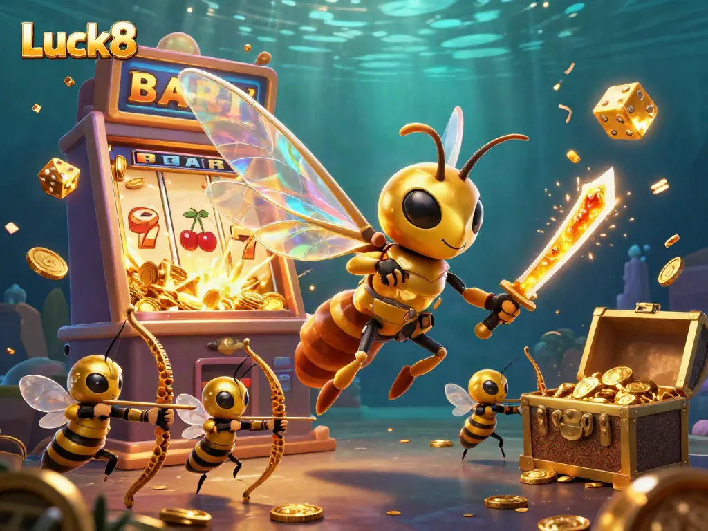Engage with thrilling games at Luck8 featuring vibrant golden hornet samurai, buzzing bee archers, and jackpot-rich slots.