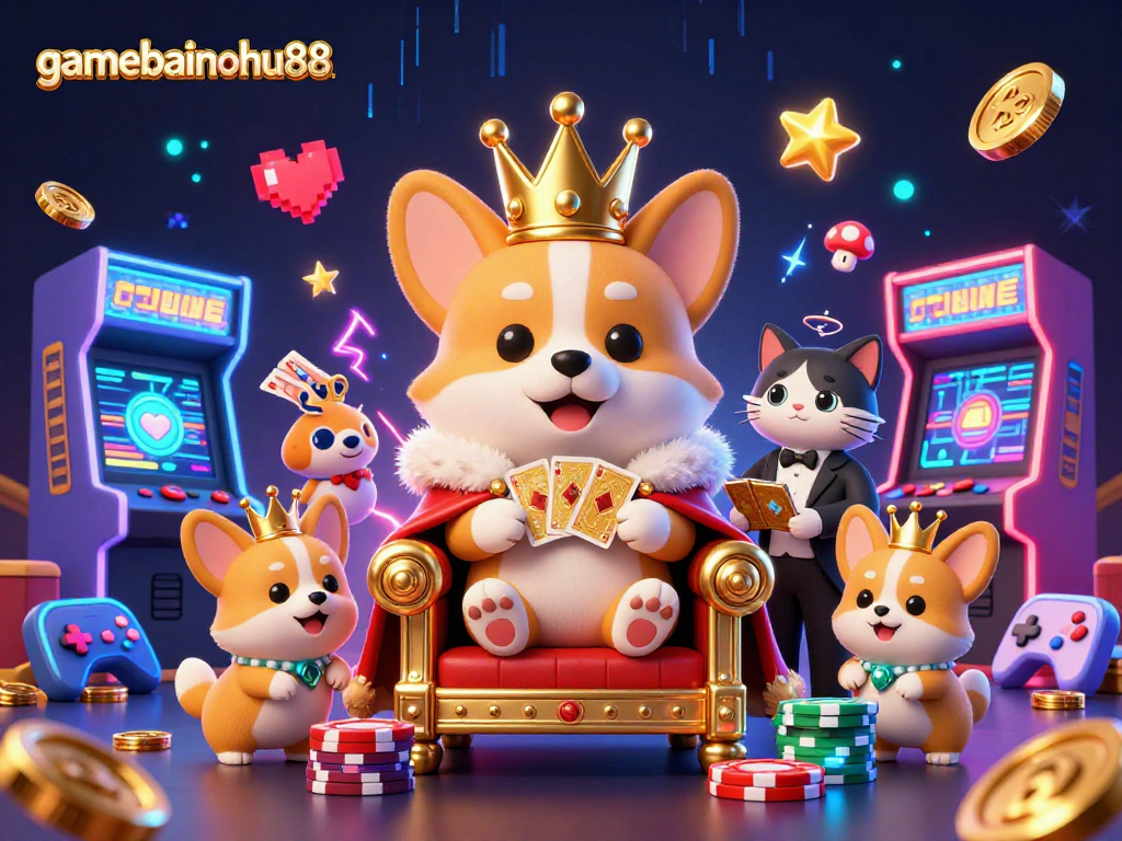 Engage in exciting gameplay at gamebainohu88 with charming characters and vibrant casino elements.