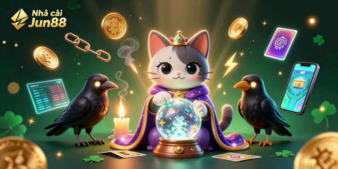 Experience the thrill of gaming at Nhà cái Jun88 with this magical casino scene full of enchanting elements.