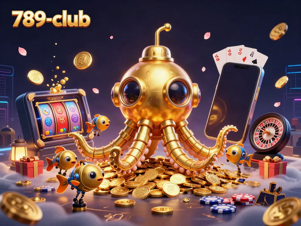 Experience the thrill of 789-club’s immersive slots with golden kraken and vibrant game elements.