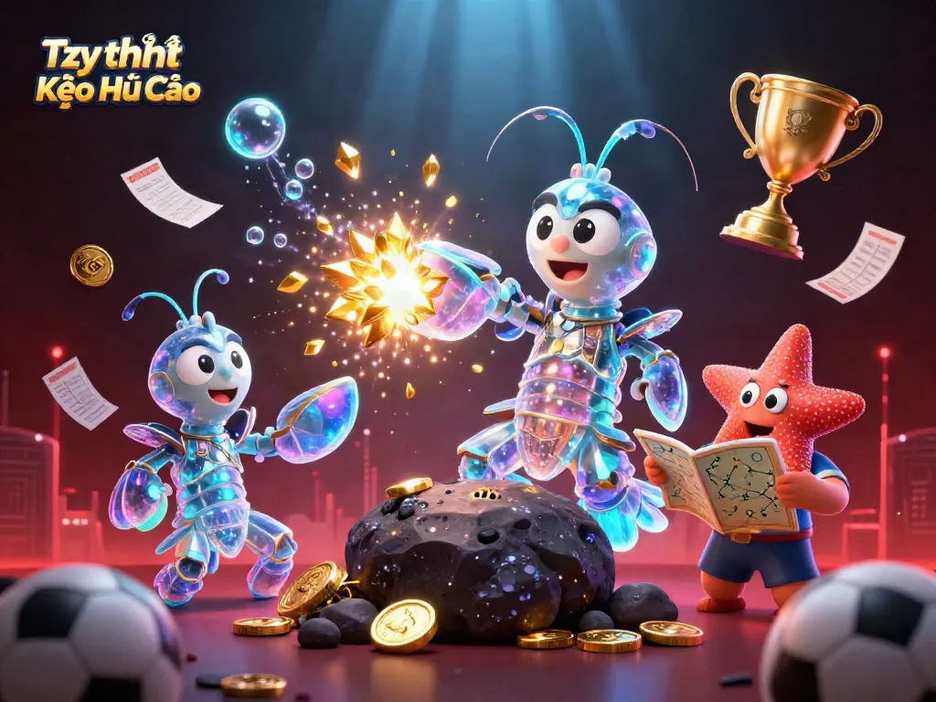 Tỷ lệ Kèo Nhà Cái showcased in an exciting sports betting scene with dynamic game elements.