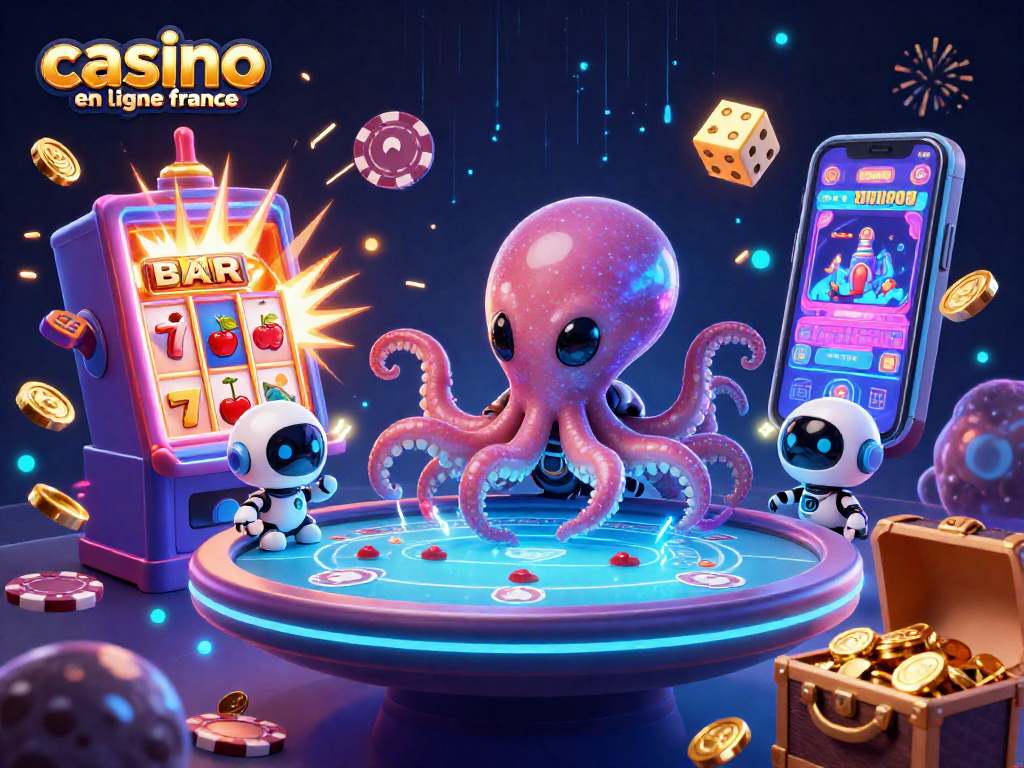 Jouez au casino en ligne France avec des extraterrestres animés et des machines à sous éclatantes.