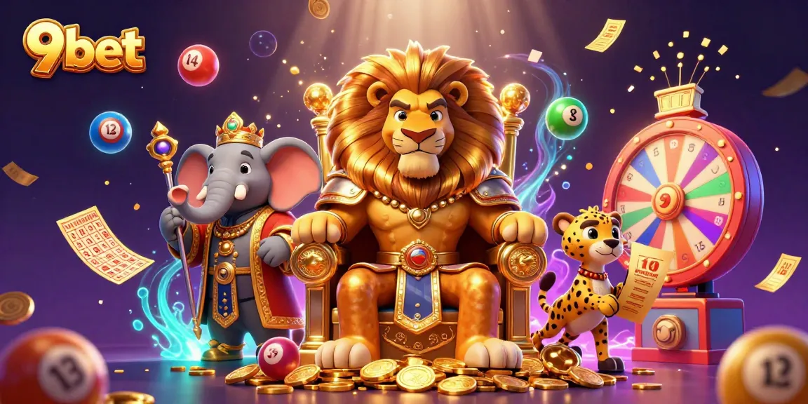 Win big at 9bet with our vibrant lottery-themed 3D illustration capturing excitement!
