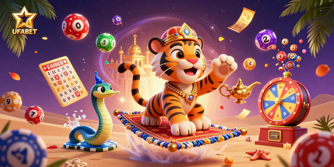 Engage with UFABET's fun-filled lottery atmosphere featuring vibrant games and characters