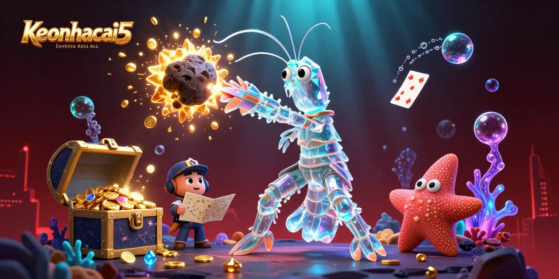 Engage with thrilling gambling strategies on keonhacai5 as the galactic samurai mantis shrimp uncovers hidden gems and coins.