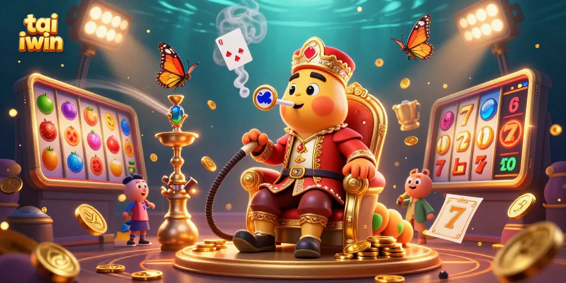 Engage with tai iwin's lively gaming atmosphere featuring vibrant slot reels and iconic symbols