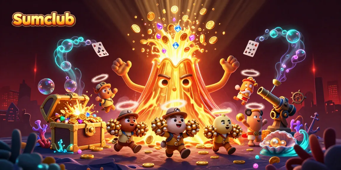 Experience thrilling gameplay at sumclub with an erupting volcano of treasures and winning surprises!