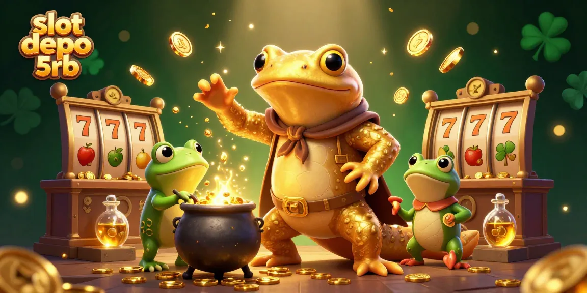 Experience winning moments with slot depo 5rb in this vibrant, animated casino illustration.