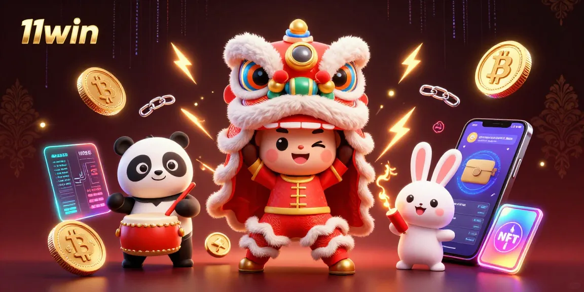 Experience the vibrant 11win gaming scene with animated characters and crypto elements in 2026.