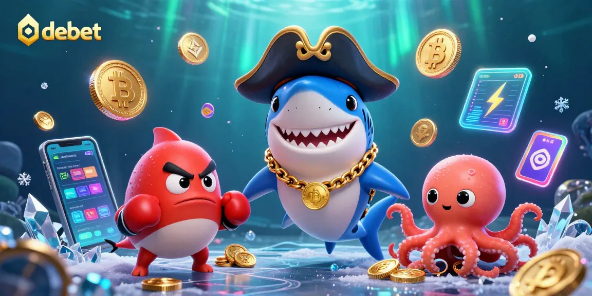 Experience the debet excitement with 3D characters in a vibrant underwater casino scene.