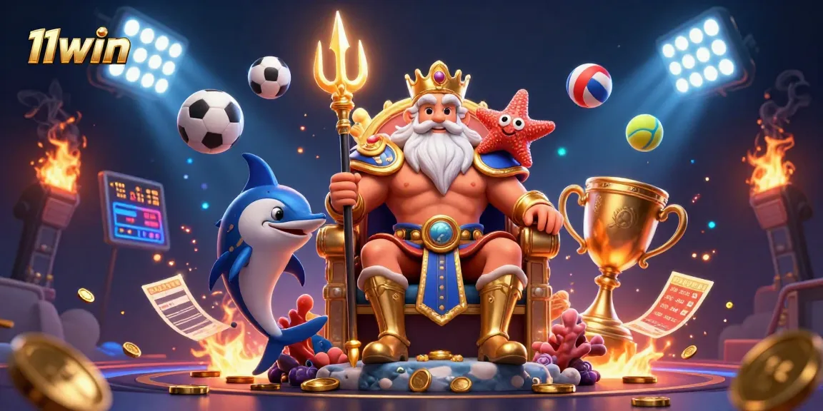 Engage with thrilling sports betting using 11win in an exciting 3D casino scene.