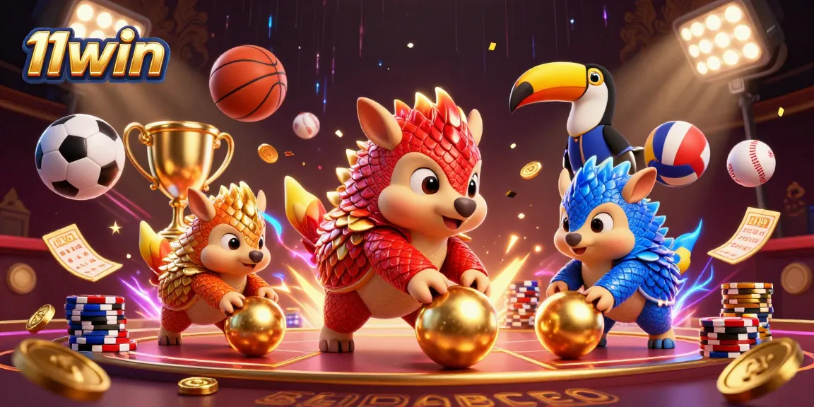 Engaging casino action featuring rival pangolins and vibrant gaming elements at 11win.