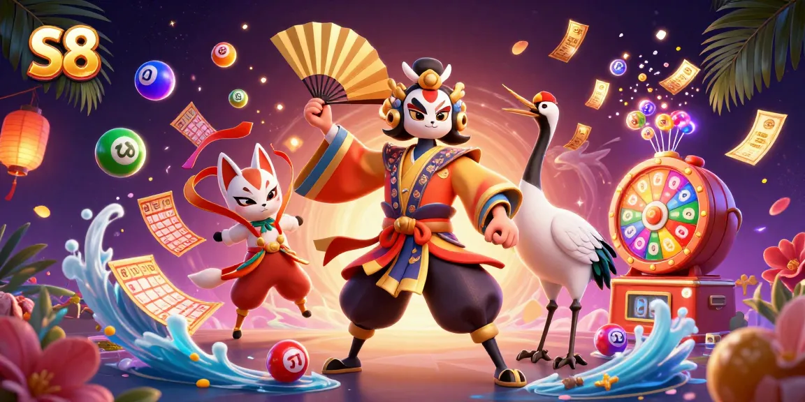 Experience the thrill of S8 with lively lottery elements and vibrant 3D characters!