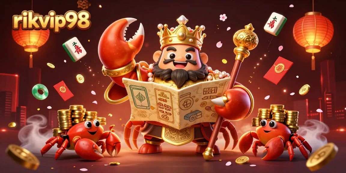 Experience the excitement of rikvip98 with a vibrant 3D casino scene full of fortune and adventure.